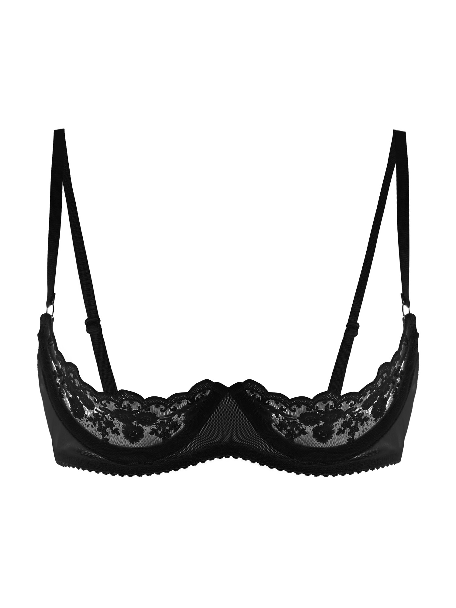 Sheer Mesh Bra - Vrouwen sexy open cups bh pure