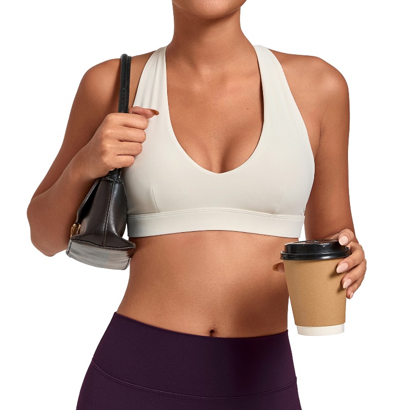 Sports Bra Racerback - Samless Dames Gym Workout Sportbeha's Anti-Shake
