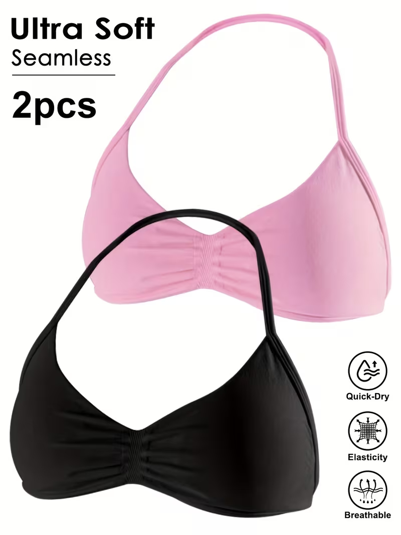 Plunge Bra Push Up - 2 stuks Naadloze Sexy Open Back