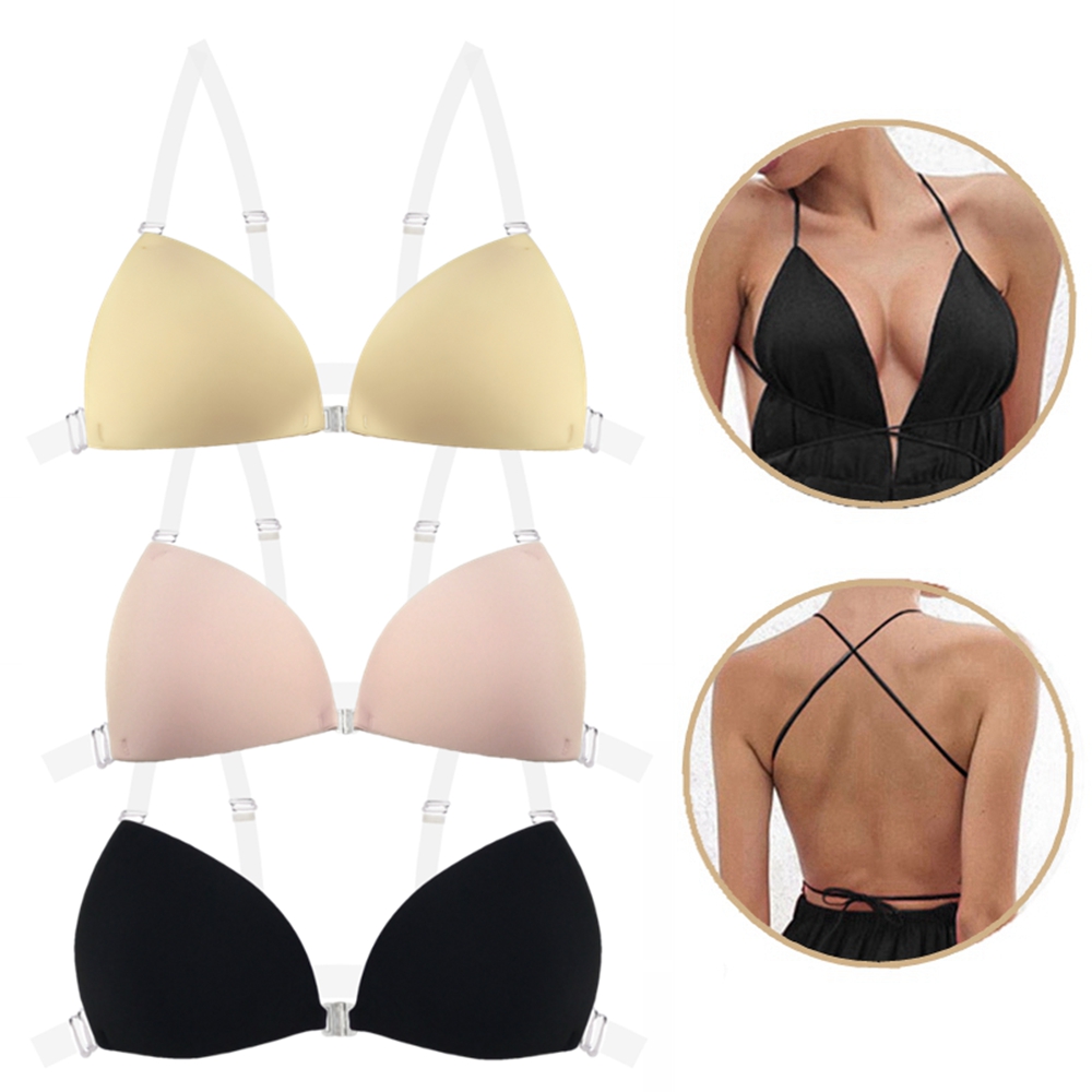 Plunge Bra Push Up - Kleverige beha voor vrouwen, rugloze trouwjurk,