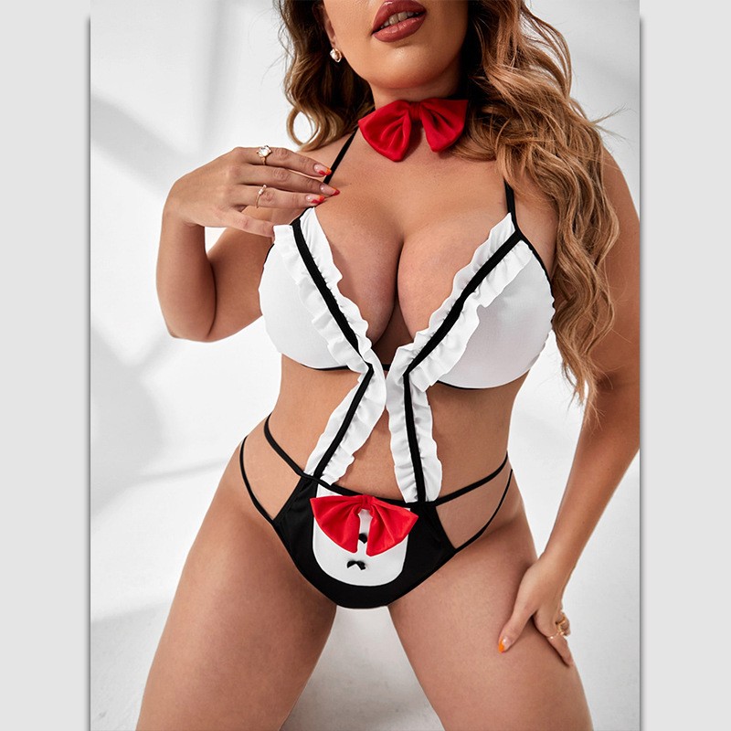 Lace Bralette Set - Nieuwe Boog Halter Sexy Lingerie Set