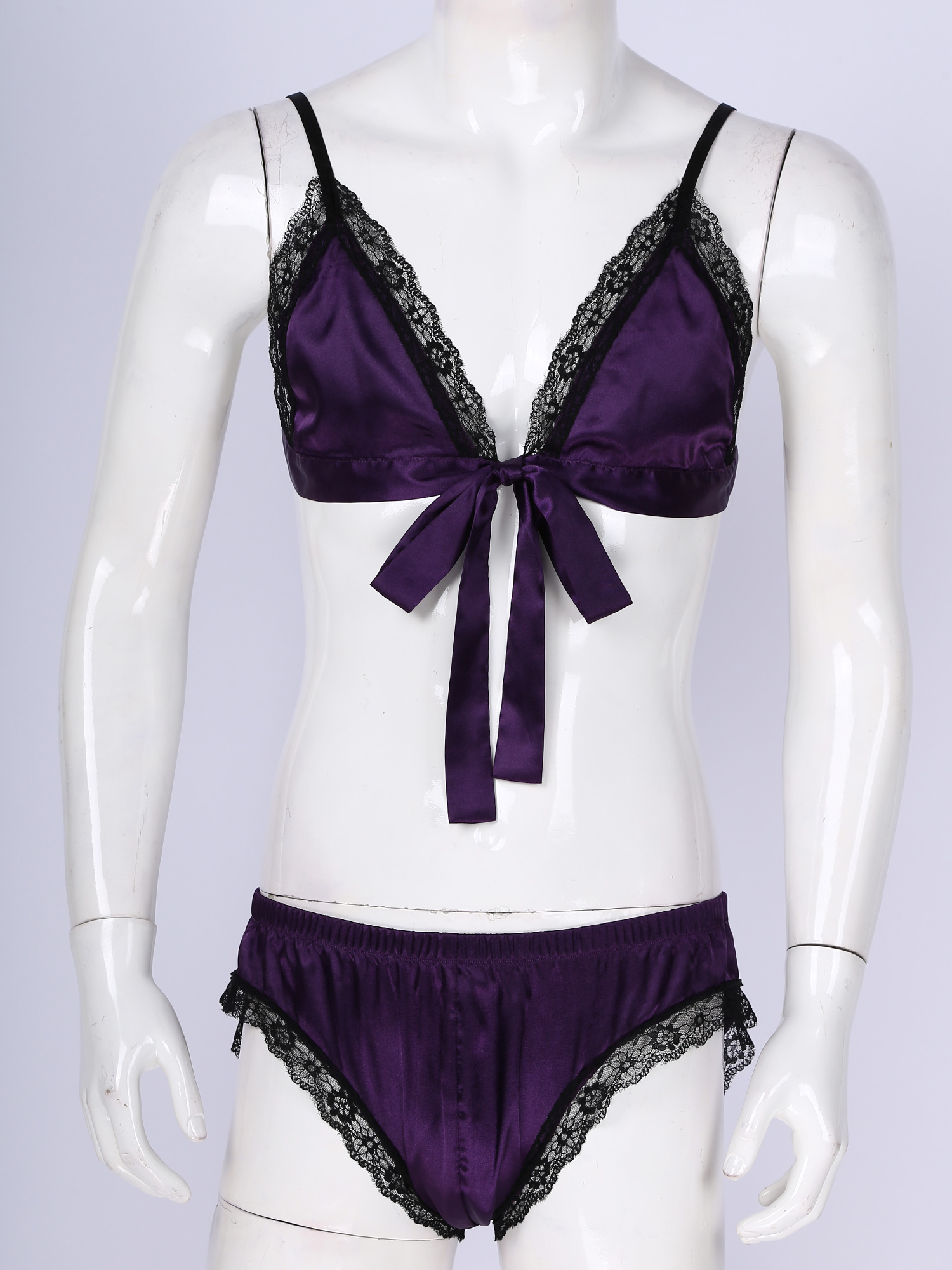 Mannen Satijnen Lingerie Pak S - Sheer Mesh Bra recensie en prijs