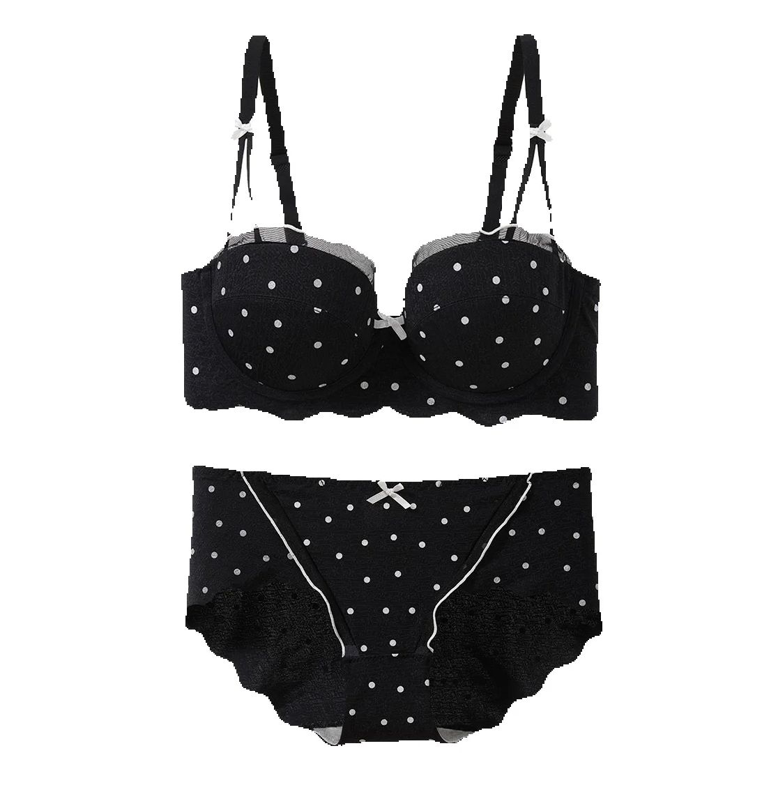 Kanten bh-set met stippen, kle - Cotton Bra Everyday recensie en prijs